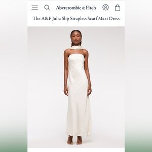 A&F Julia Slip Strapless Scarf Maxi Dress- XS petite